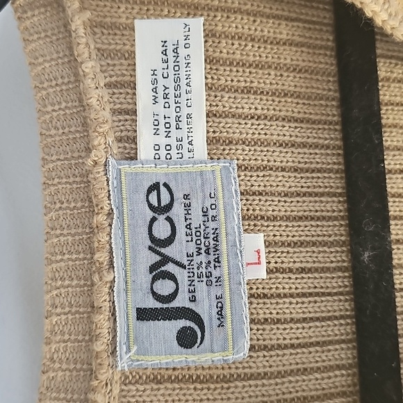 Vintage 70S Genuine Leather Sweater Vest by Joyce LARGE - Picture 2 of 8